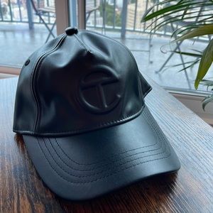 TELFAR Black Leather Cap